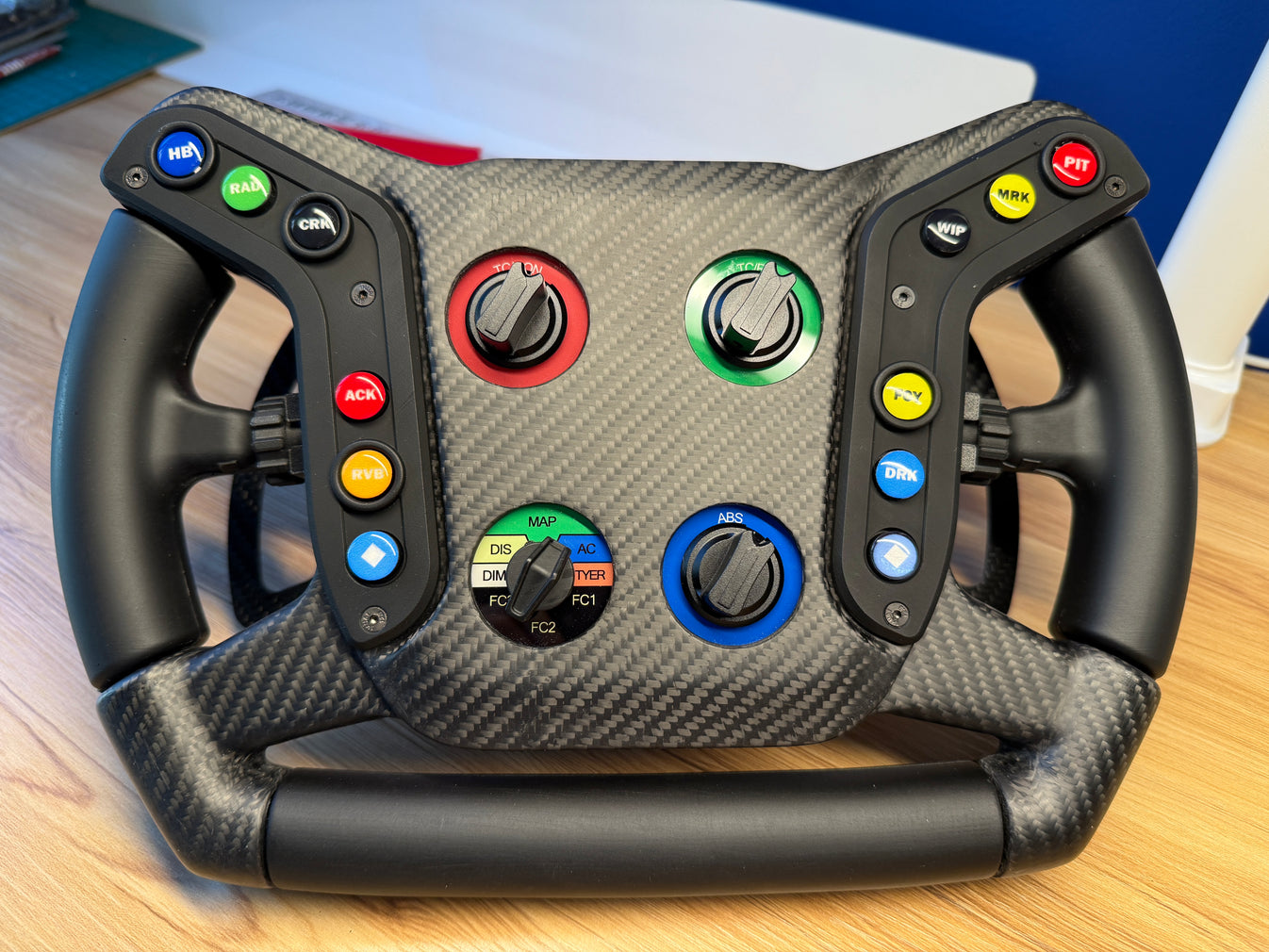 992R GT3 Sim Racing Wheel | Carbon Fiber, 4 Magnetic Shifters ...