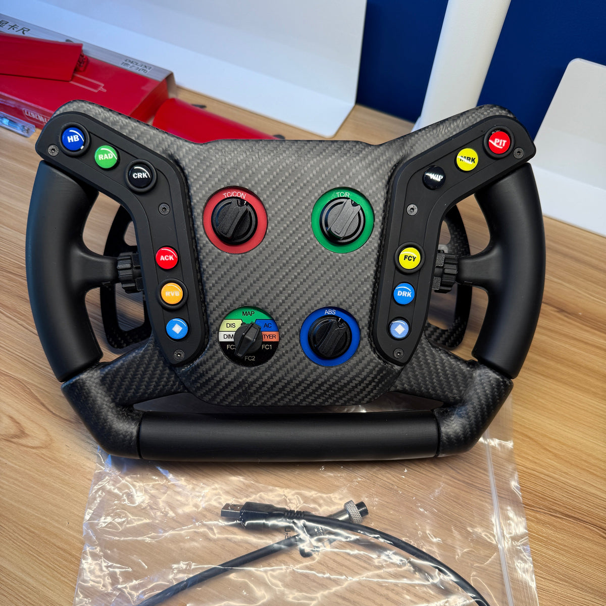 Sim Racing Wheel Gtp 992R GT3 Sim Racing Wheel | Carbon Fiber, 4 Magnetic Shifters ...