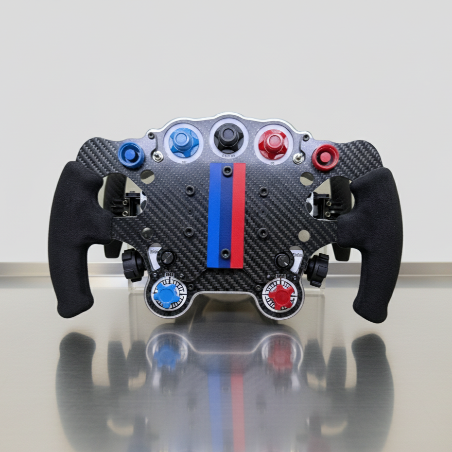 GTM Sim Racing GT Wheel | Carbon Fiber, 7 Rotary Knobs & Magnetic ...