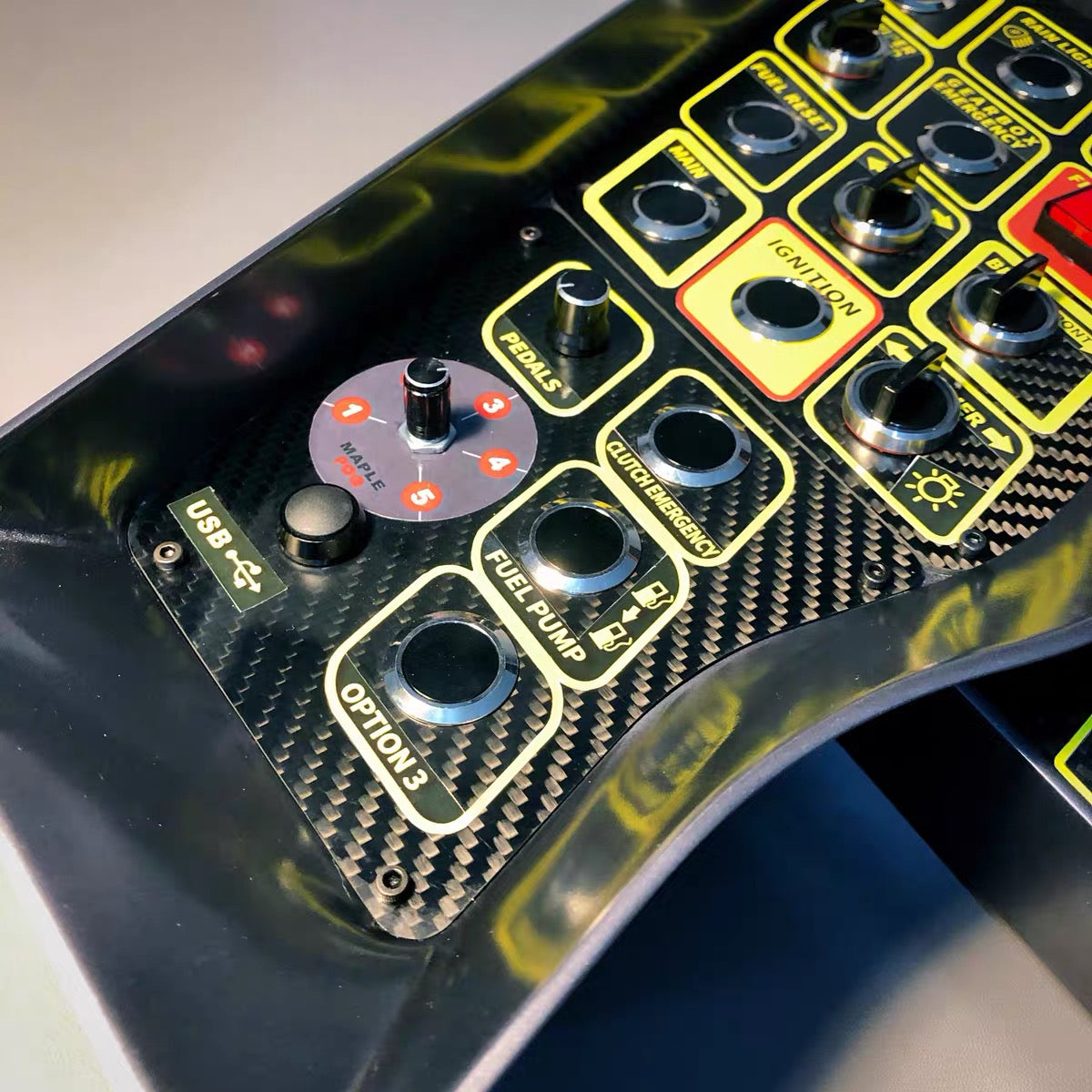 GTH Sim Racing Carbon Fiber Button Box