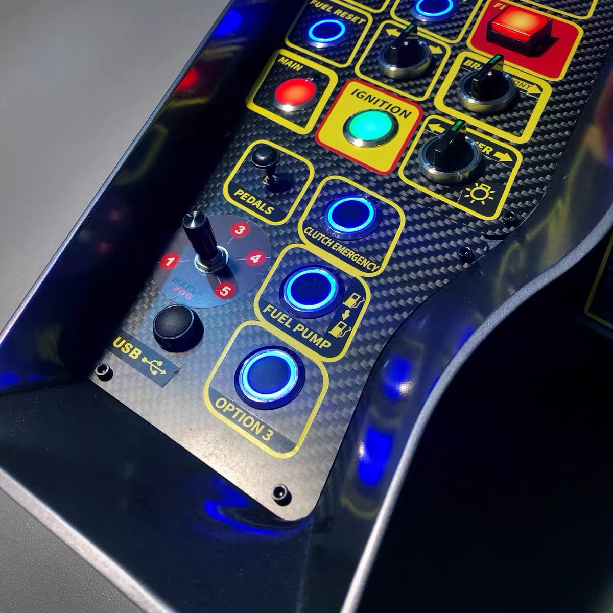 GTH Sim Racing Carbon Fiber Button Box