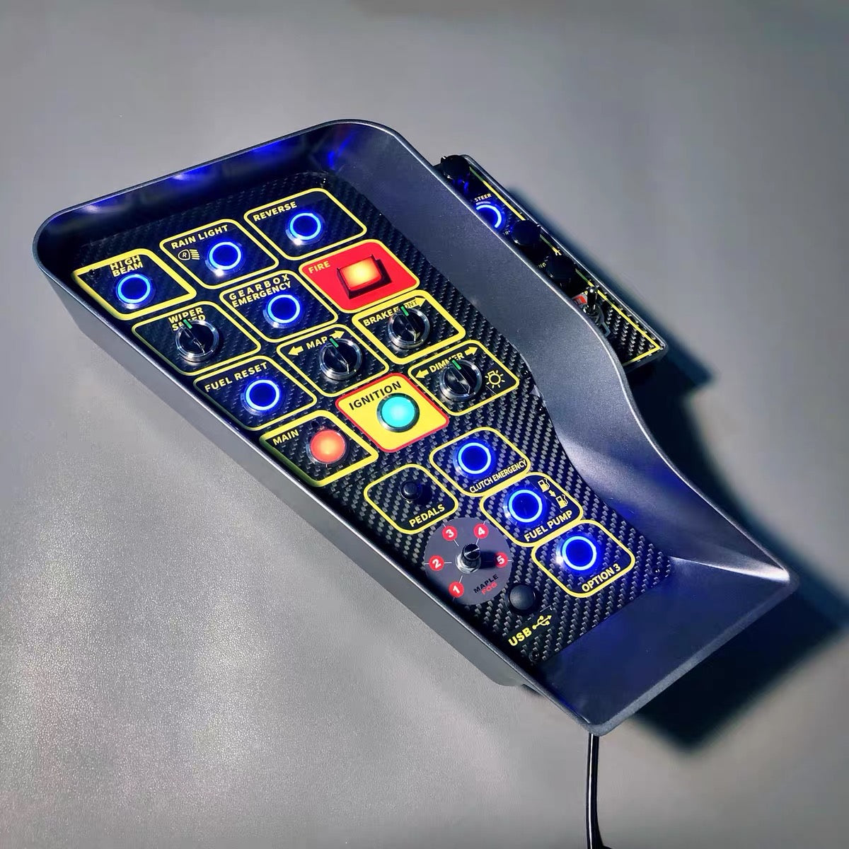 GTH Sim Racing Carbon Fiber Button Box