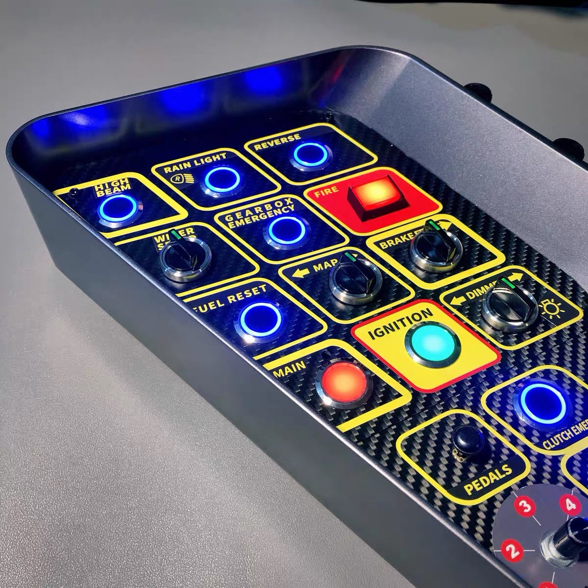 GTH Sim Racing Carbon Fiber Button Box
