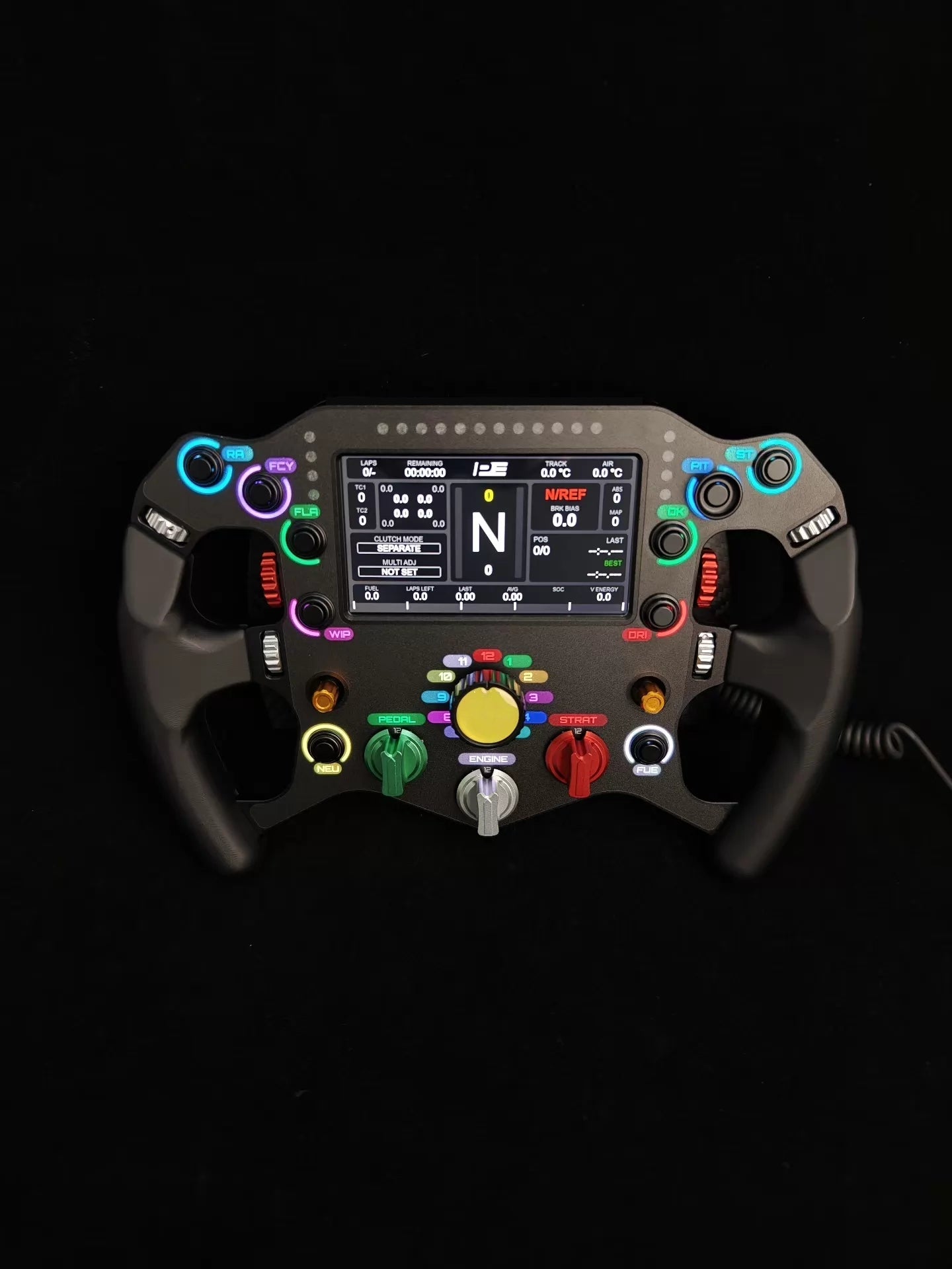 F 499P Sim Racing Wheel – 5” Display, Carbon Fiber Construction