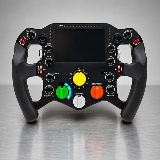 F 499P Sim Racing Wheel – 5” Display, Carbon Fiber Construction